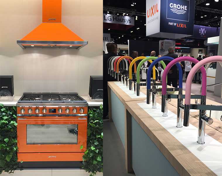 The show was all about color this year from appliances to faucets. 