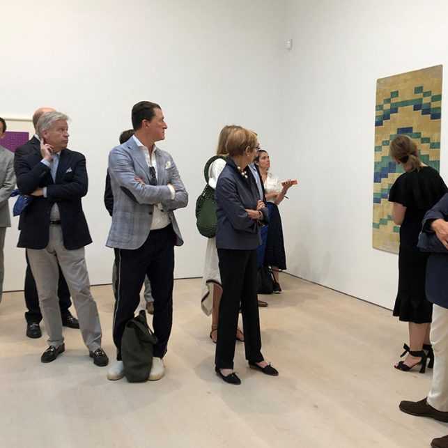 Preview of Anni Albers & Paul Klee show hosted by David Leiber at David Zwirner's Gallery.
