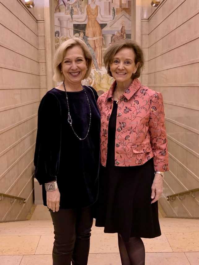 Sarah Eilers (left) and sandy Lucas (right) at the American Party in Paris