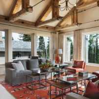 red interiors mountain home