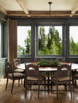 Rustic dining room design in Park CIty