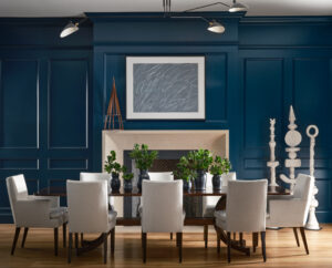 Houston Dining Room with Blue Walls